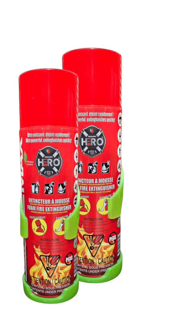 2 x HERO 911 / Reinoldmax 500 ml foam fire extinguishers