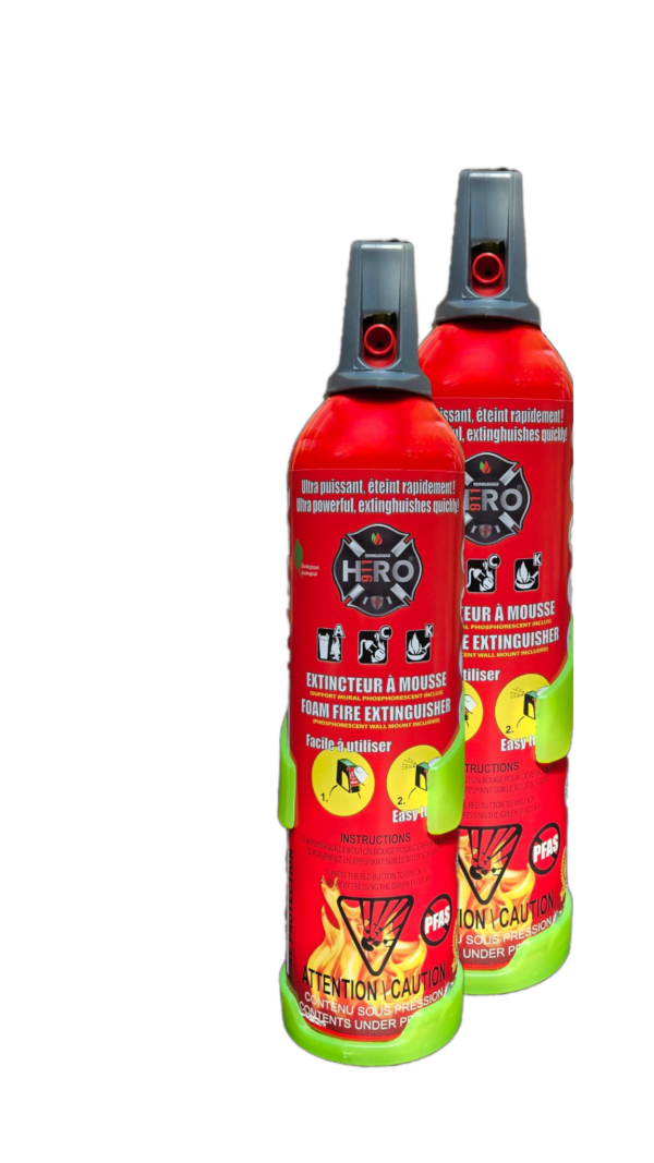 2 x HERO 911 Reinoldmax 750 ml foam fire extinguisher